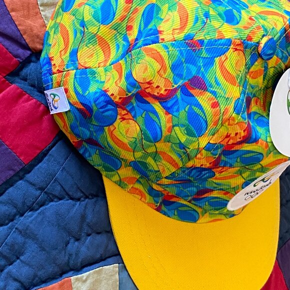 Rio Olympics 2016 Team Embroid'd Multi-Color Cotton Baseball Cap Adjustable NWT - Picture 2 of 10
